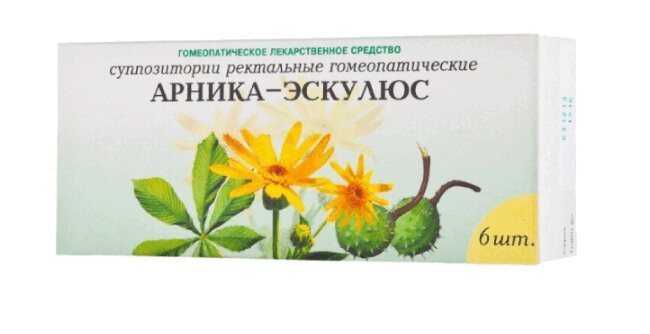 Арника-Эскулюс суппозитории ректальные гомеопатические 6 шт