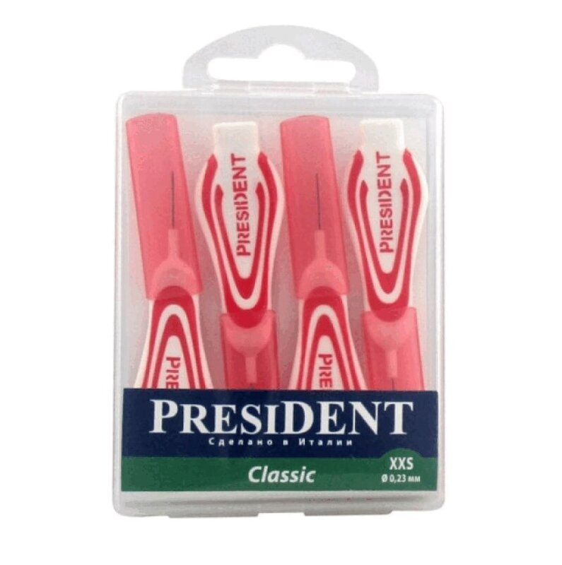 PresiDENT Classic Ершики для очистки межзубных промежутков Размер XXS 4 шт 