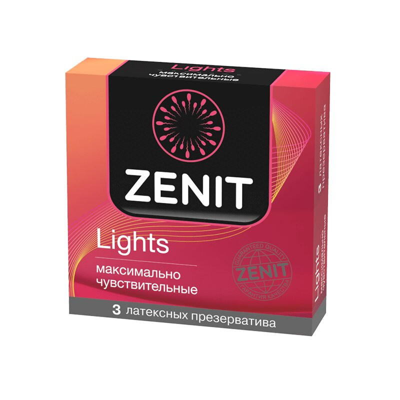 Zenit Lights Презервативы гладкие анатомической формы 3 шт