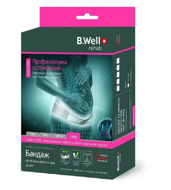 B.Well Care Бандаж на область малого таза W-432 размер L Белый