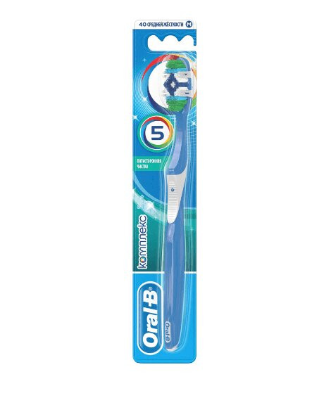 Oral-B Комплекс Пятисторонняя чистка Зубная щетка Средняя жесткость