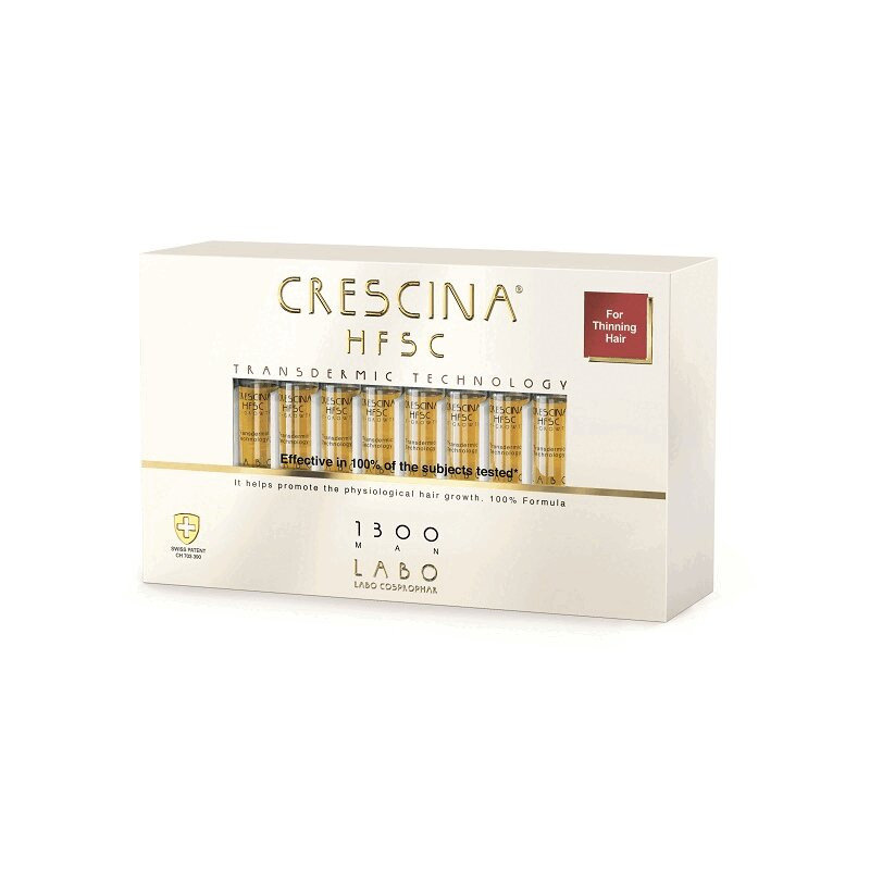 Crescina Transdermic HFSC 1300 Лосьон для стимуляции роста волос для мужчин 20 шт