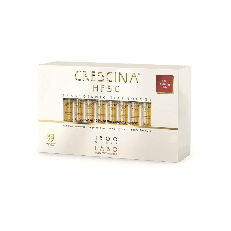 Crescina Transdermic HFSC 1300 Лосьон для стимуляции роста волос для женщин 20 шт