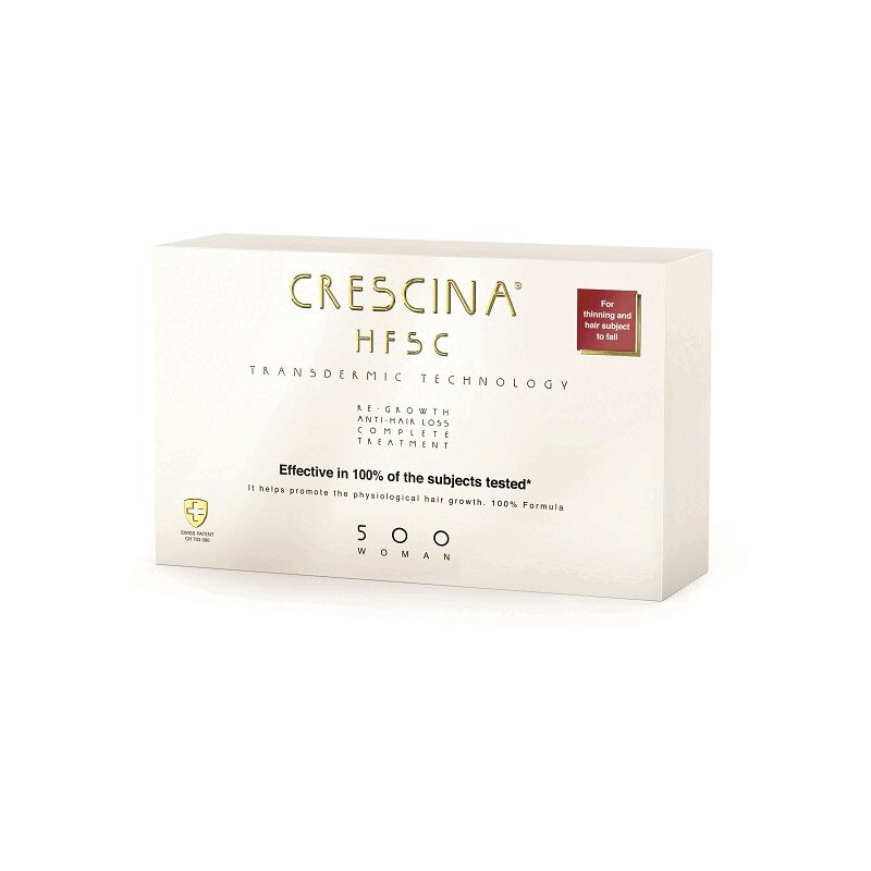 Crescina Transdermic HFSC 500 Комплекс для лечения выпадения волос для женщин 10 шт+10 шт