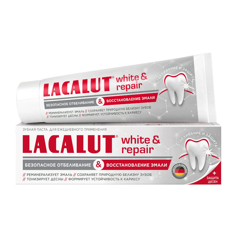 Lacalut White & Repair Зубная паста Отбеливание и восстановление 65 мл