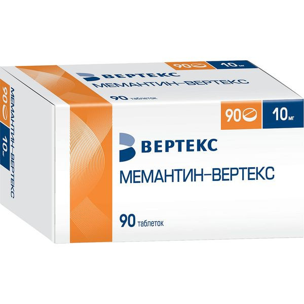 Мемантин-ВЕРТЕКС 10 мг таблетки 90 шт