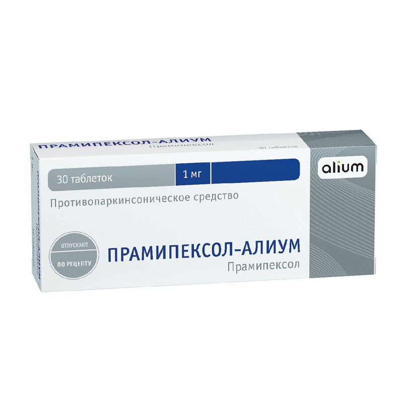 Прамипексол-Алиум 1 мг таблетки 30 шт