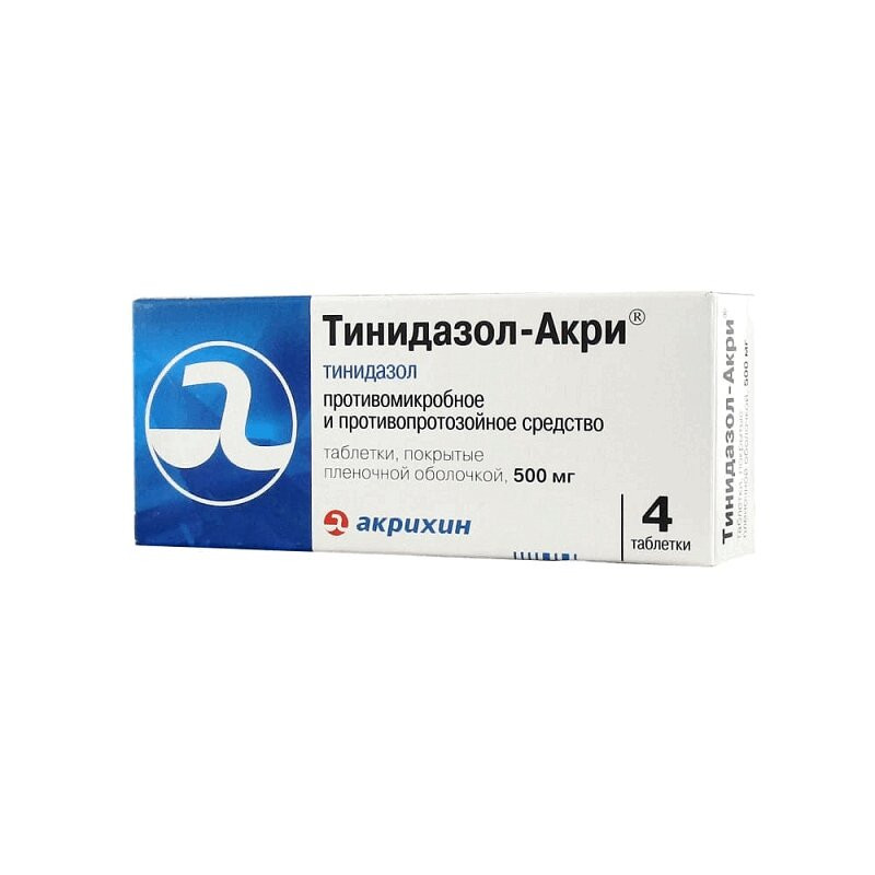 Тинидазол-Акри 500 мг таблетки 4 шт