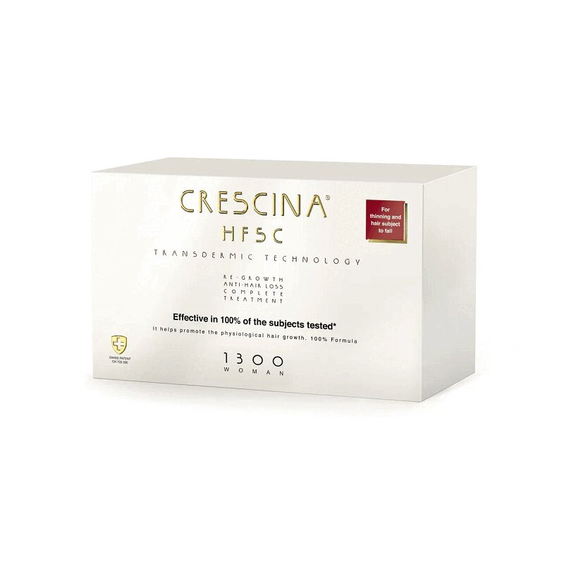 Crescina Transdermic HFSC 1300 Комплекс для лечения выпадения волос для женщин 20 шт + 20 шт