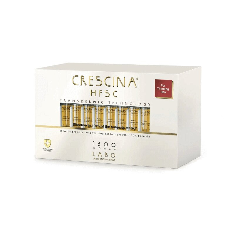 Crescina Transdermic HFSC 1300 Лосьон для стимуляции роста волос для женщин 40 шт