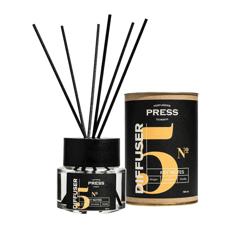 Press Gurwitz Perfumerie №5 Ароматизатор для дома с палочками Имбирь-Ваниль-Вербена