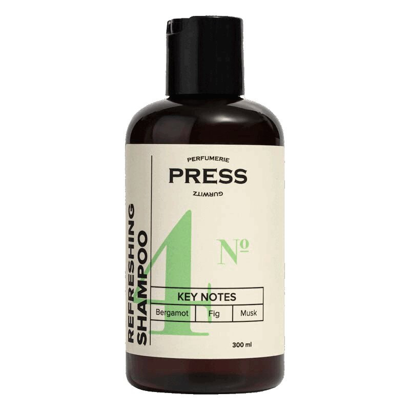 Press Gurwitz Perfumerie №4 Шампунь освежающий Бергамот-Инжир-Мускус 300 мл
