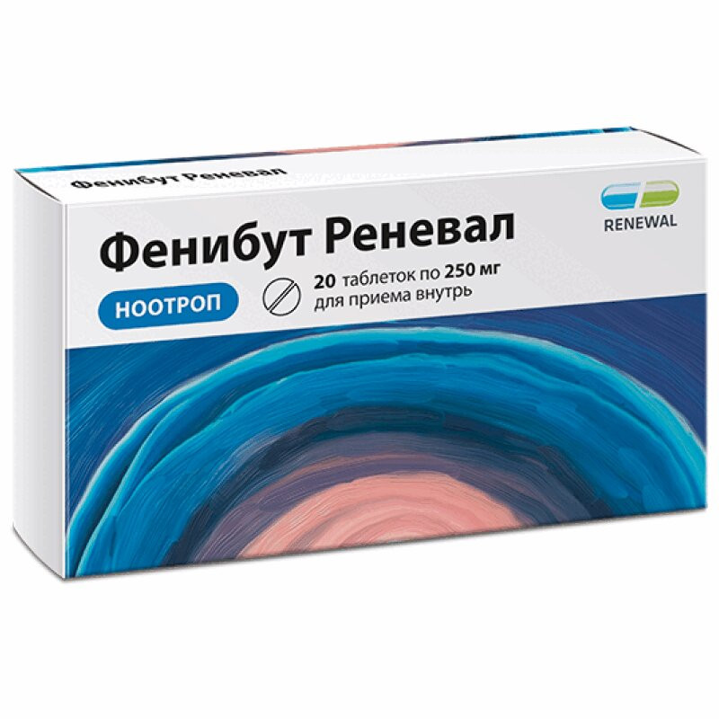 Фенибут Реневал 250 мг таблетки 20 шт