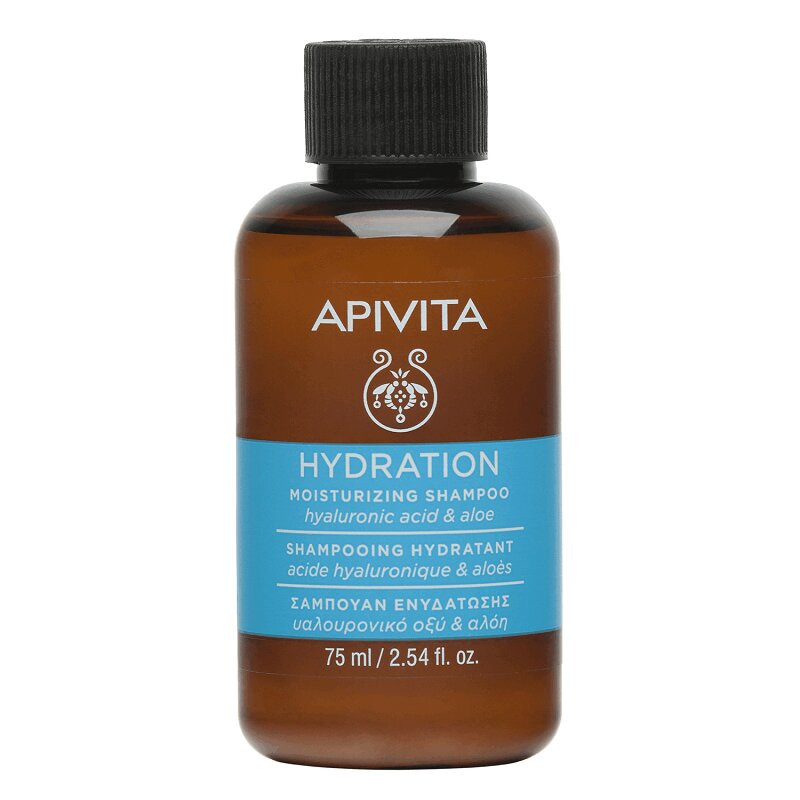 Apivita Hydration Шампунь увлажняющий Гиалуроновая кислота-Алоэ 75 мл