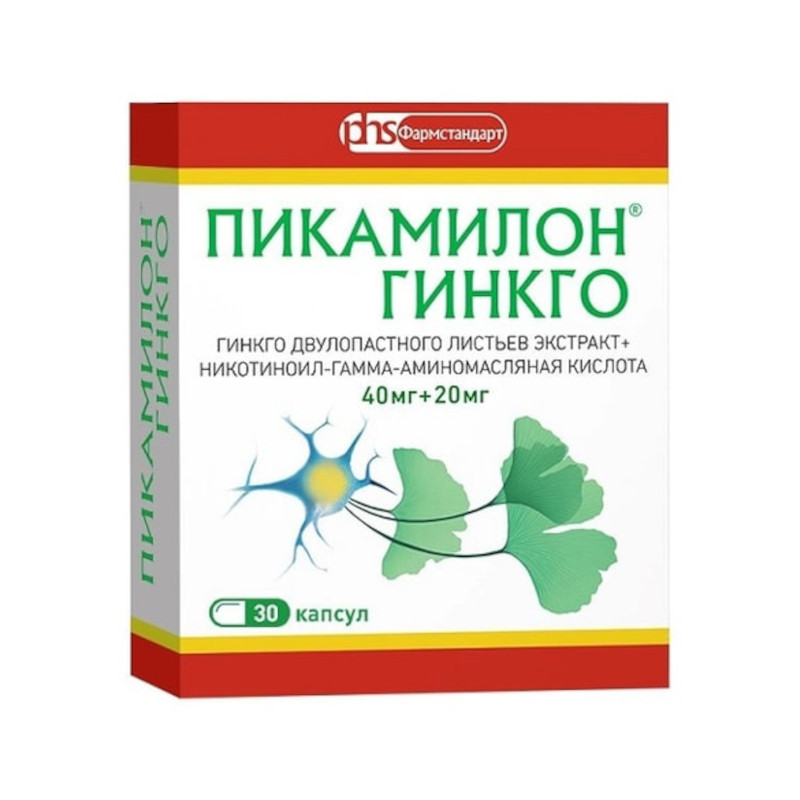 Пикамилон Гинкго 40 мг+20 мг капсулы 30 шт