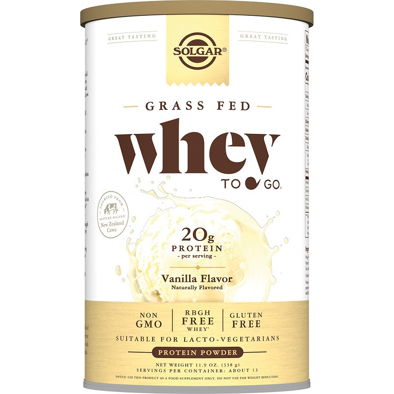 Solgar Whey To Go Белковая сыворотка порошок Ваниль 338 г 