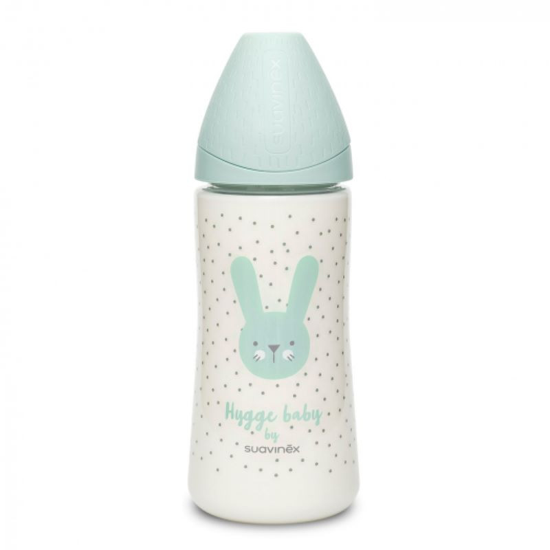 Suavinex Hygge Baby Бутылочка с круглой силикиновой соской Зеленый с точками 360 мл