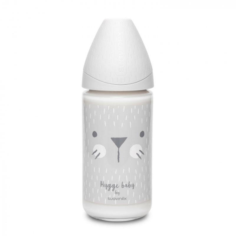 Suavinex Hygge Baby Бутылочка с круглой силикиновой соской Серый c крапинками 240 мл