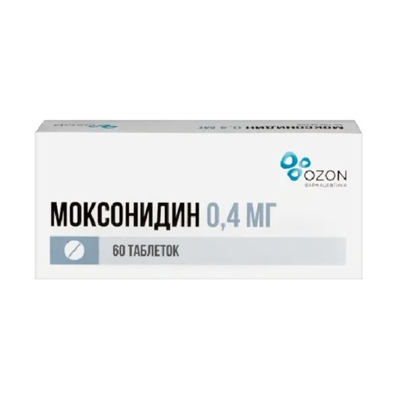 Моксонидин 0,4 мг таблетки 60 шт