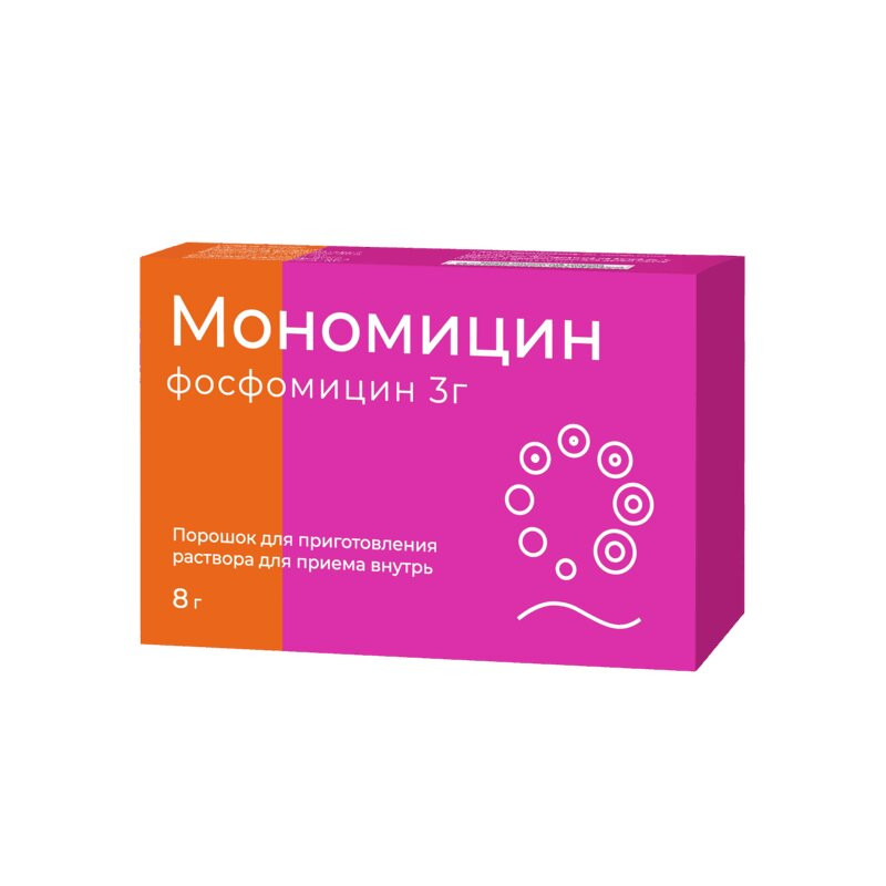 Мономицин 3 г порошок для приготовления раствора для приема внутрь 8 г