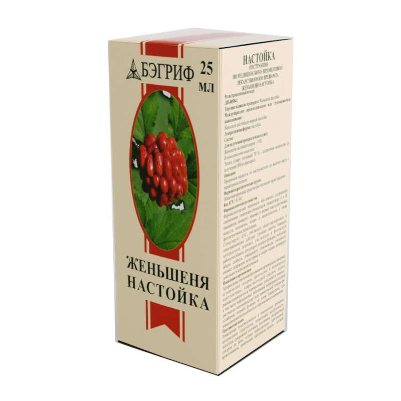 Женьшеня настойка 25 мл