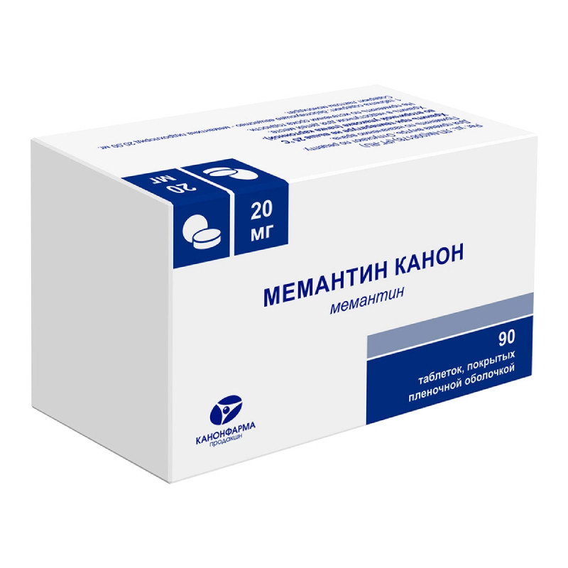 Мемантин Канон 20 мг таблетки 90 шт