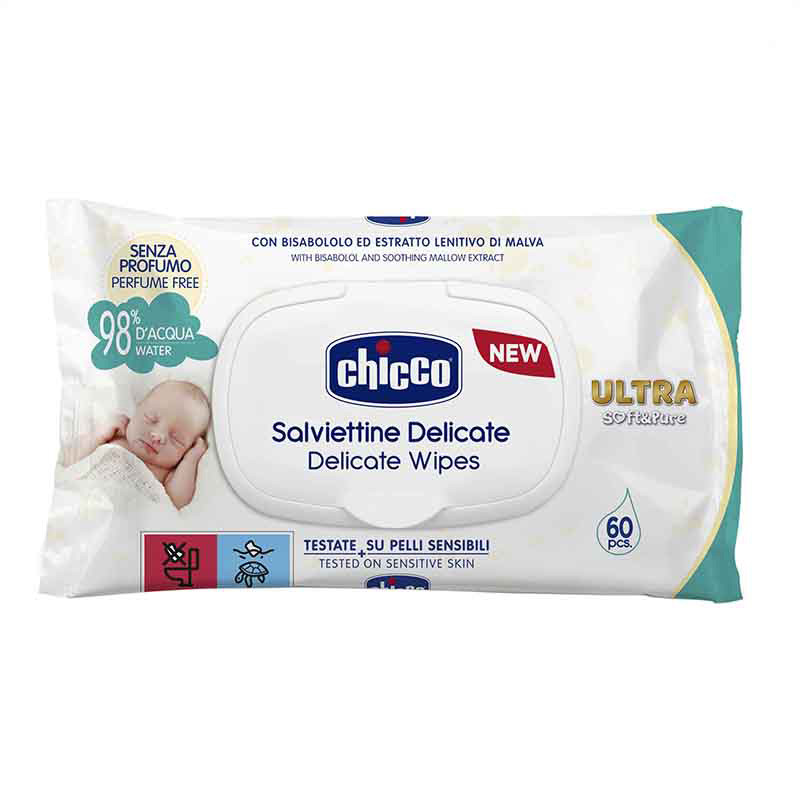 Chicco Салфетки влажные очищающие 60 шт
