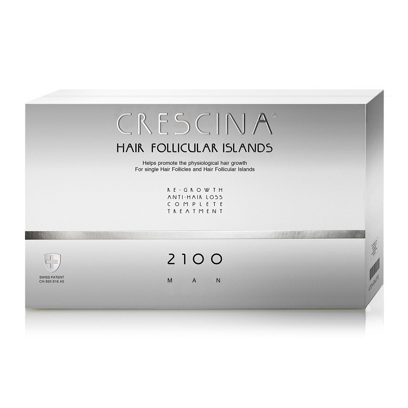 Crescina HFI 2100 Комплекс для лечения выпадения волос для мужчин 10 шт + 10 шт