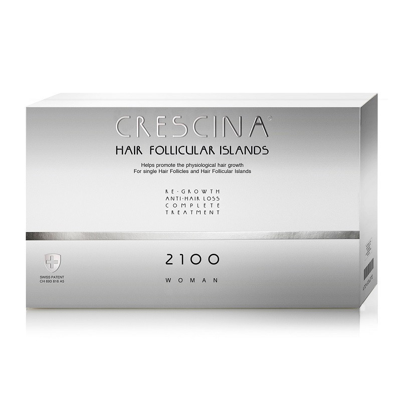 Crescina HFI 2100 Комплекс для лечения выпадения волос для женщин 10 шт + 10 шт
