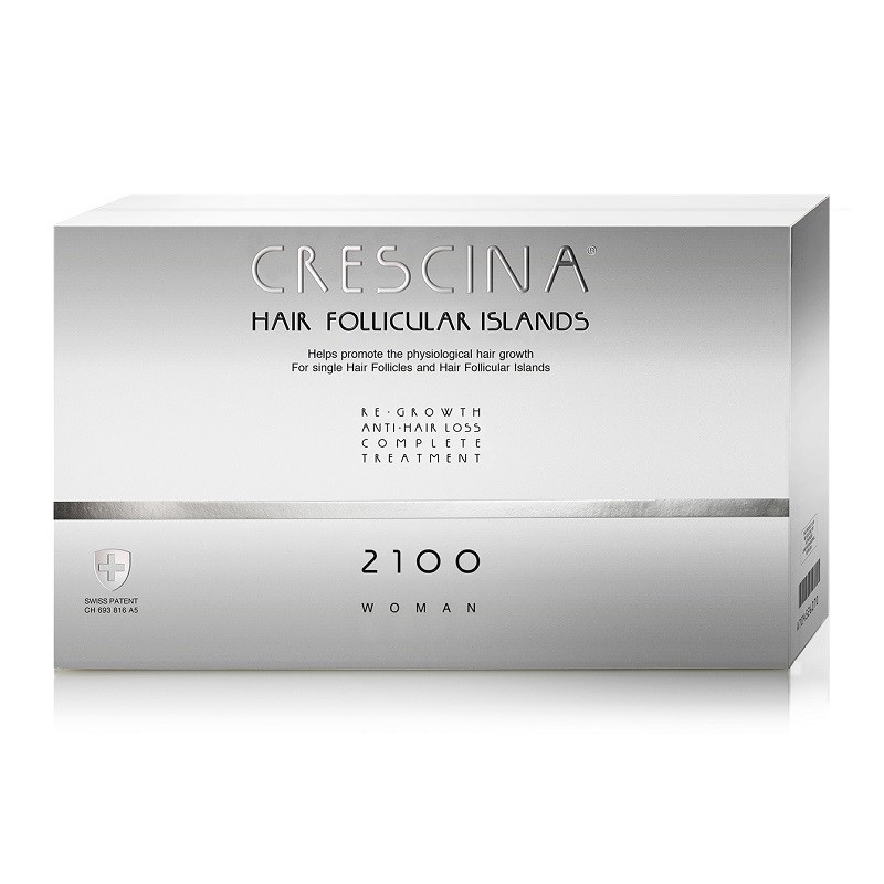 Crescina HFI 2100 Комплекс для лечения выпадения волос для женщин 20 шт + 20 шт