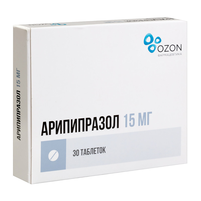 Арипипразол 15 мг таблетки 30 шт