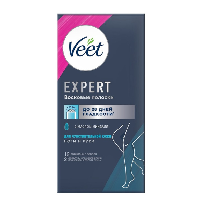 Veet Expert Восковые полоски для депиляции чувствительной кожи 12 шт