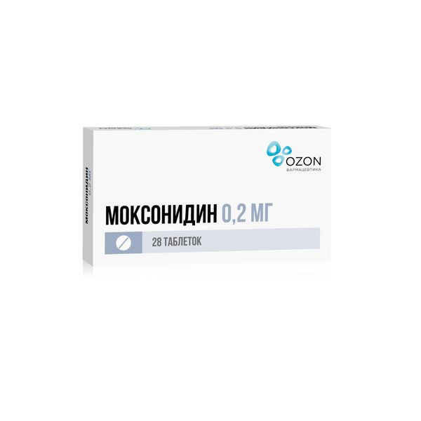 Моксонидин 0,2 мг таблетки 28 шт