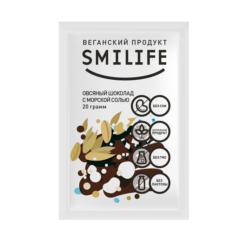 Smilife Шоколад овсяный с морской солью 20 г