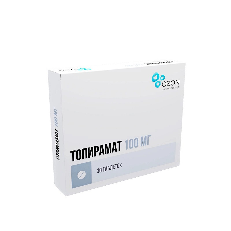 Топирамат 100 мг таблетки 30 шт