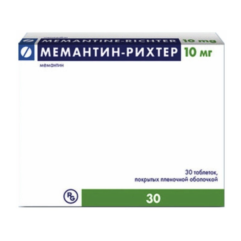Мемантин-Рихтер 10 мг таблетки 30 шт