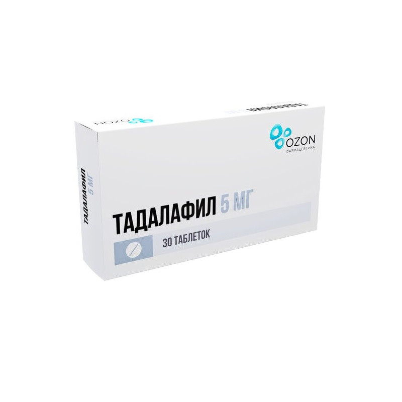 Тадалафил 5 мг таблетки 30 шт
