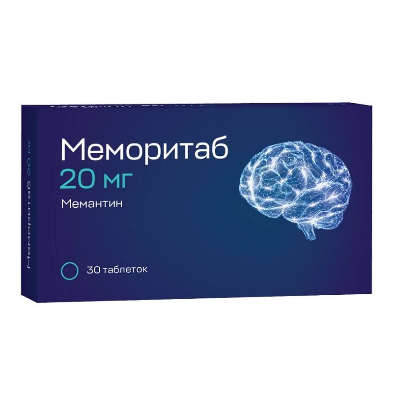 Меморитаб 20 мг таблетки диспергируемые 30 шт