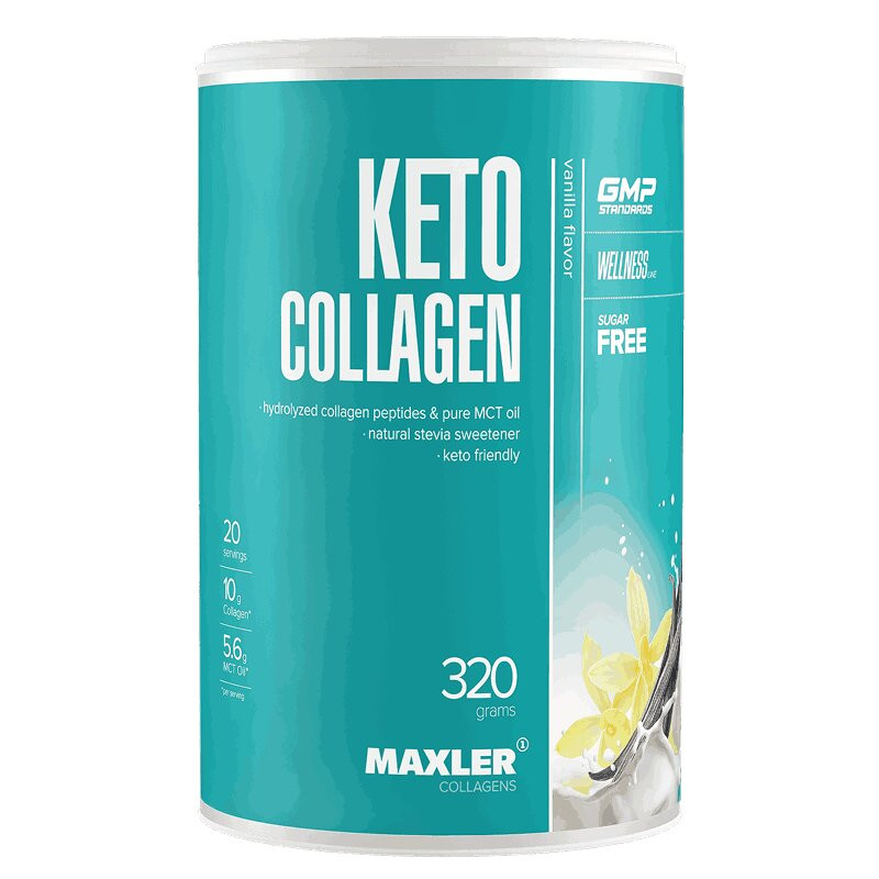 Maxler Кето Коллаген порошок Ваниль 320 г