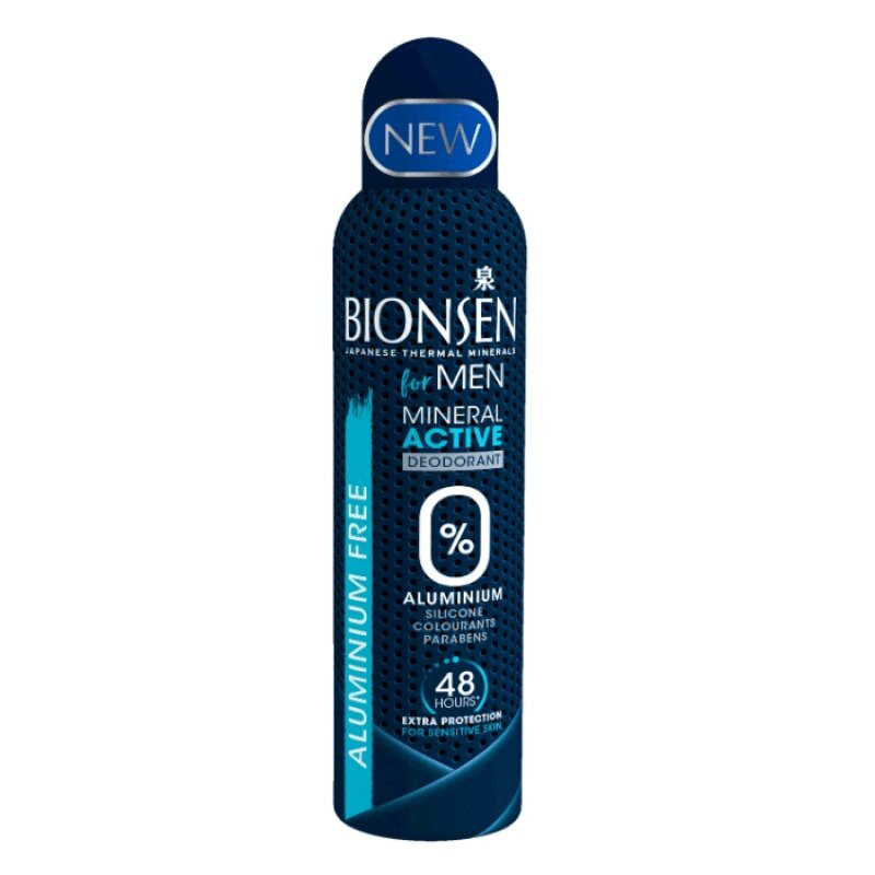 Bionsen Men Mineral Active Дезодорант для мужчин для чувствительной кожи аэрозоль 48 часов 150 мл
