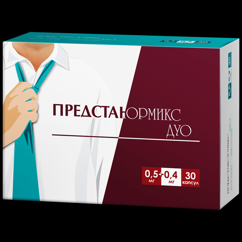 Предстанормикс Дуо 0,5 мг+0,4 мг капсулы с модифицированным высвобождением 30 шт