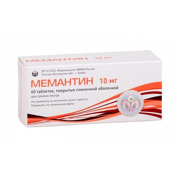 Мемантин 10 мг таблетки 60 шт