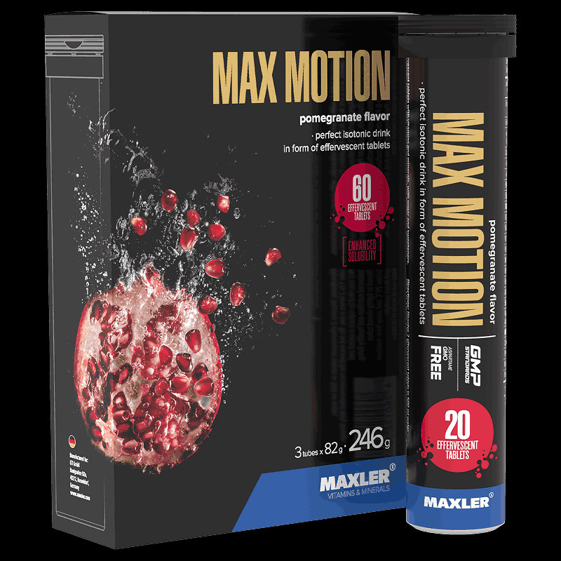 Maxler Max Motion Изотонический напиток таблетки шипучие Гранат 60 шт