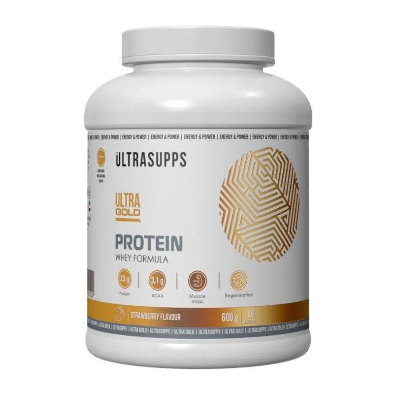 Ultrasupps Белковая сыворотка порошок Клубника 600 г