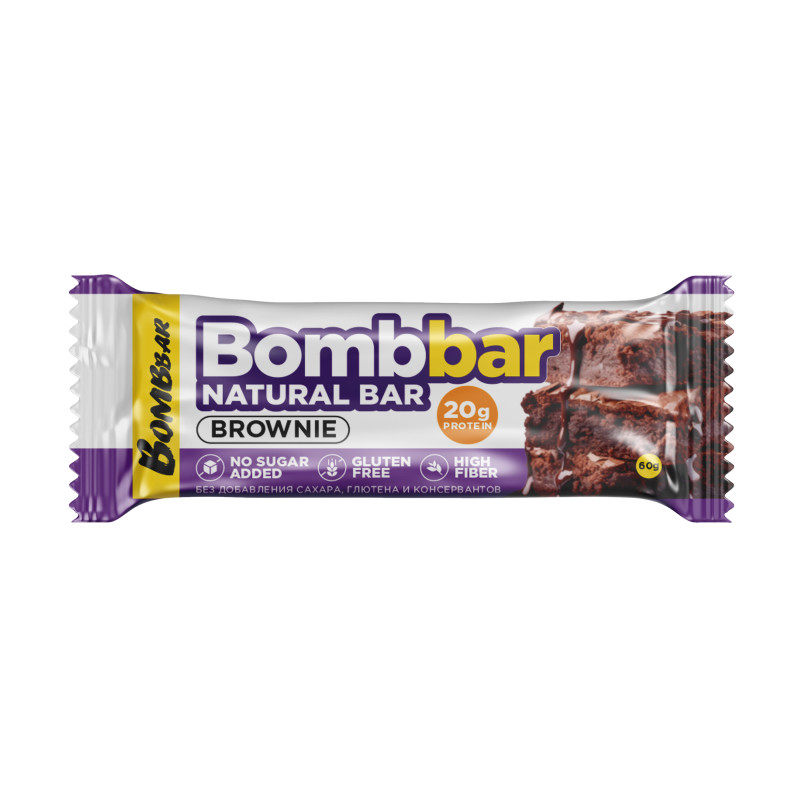Bombbar Батончик неглазированный Брауни 60 г