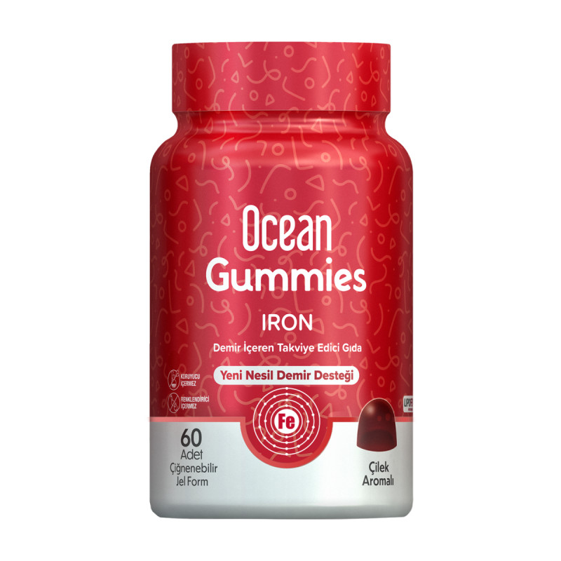 Orzax Ocean Gummies Iron пастилки жевательные Клубника 60 шт