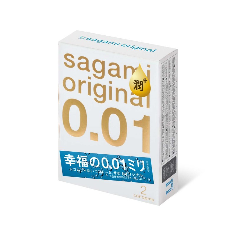 Sagami Original 0,01 Презервативы полиуретановые с экстра смазкой 2 шт