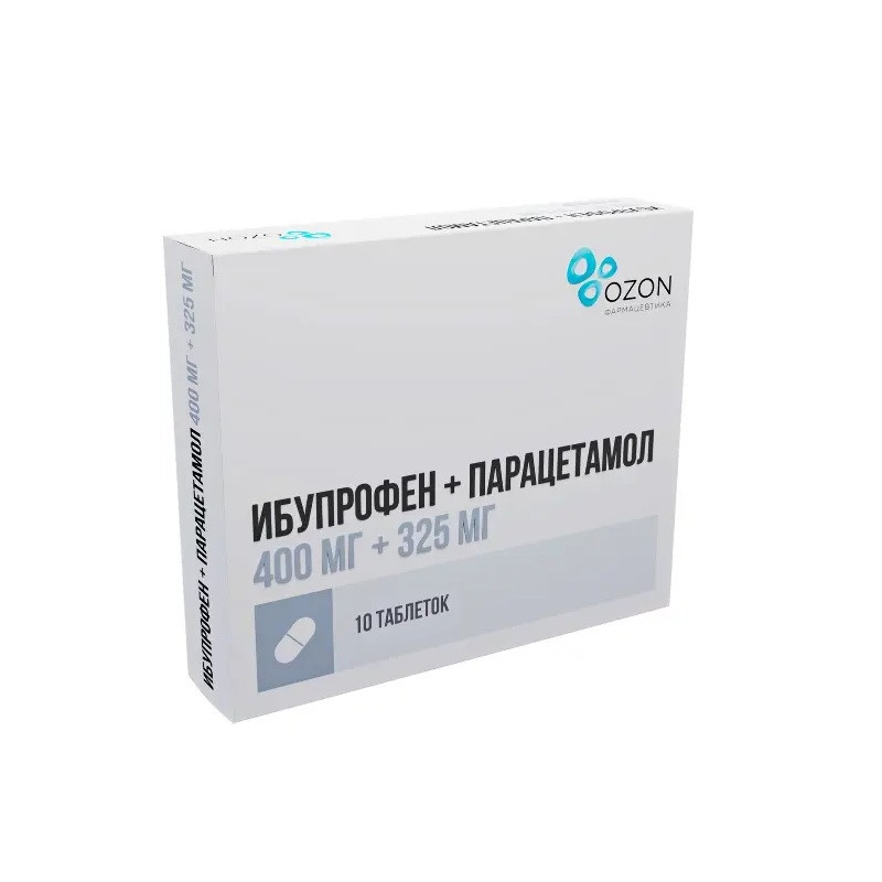 Ибупрофен+Парацетамол 400 мг+325 мг таблетки 10 шт