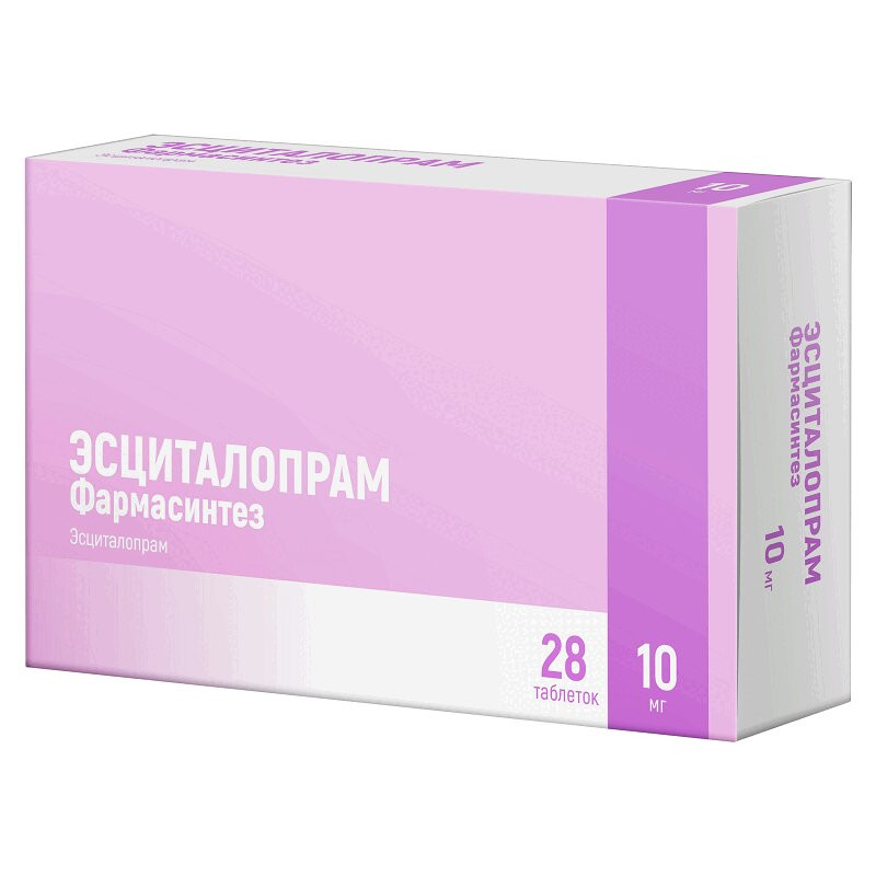 Эсциталопрам Фармасинтез 10 мг таблетки 28 шт