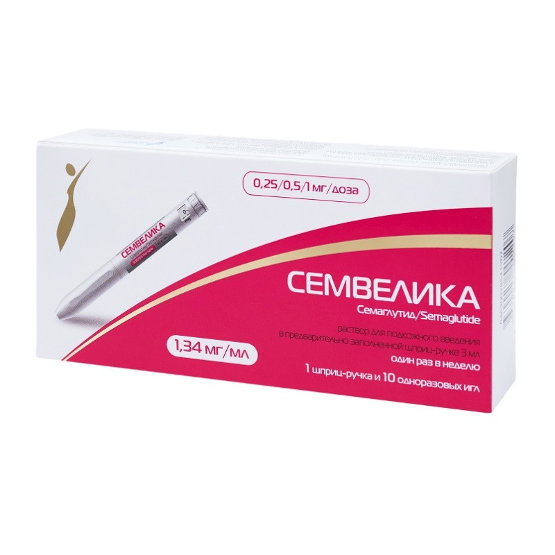 Семвелика 1,34 мг/ мл раствор для инъекций шприц-ручка + инглы